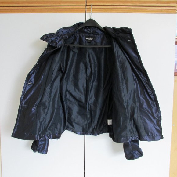 Bellissima Light Jacket Ruched Dark Blue Wet Look - Picture 4 of 11